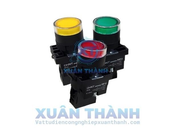 Nút nhấn có đèn CHINT NP2-EW3361 220V LED màu xanh lá