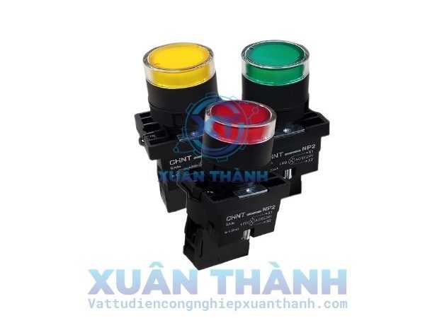 Nút nhấn có đèn CHINT NP2-EW3363 230V LED màu xanh lá