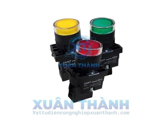 Nút nhấn có đèn CHINT NP2-EW3363 24V LED màu xanh lá