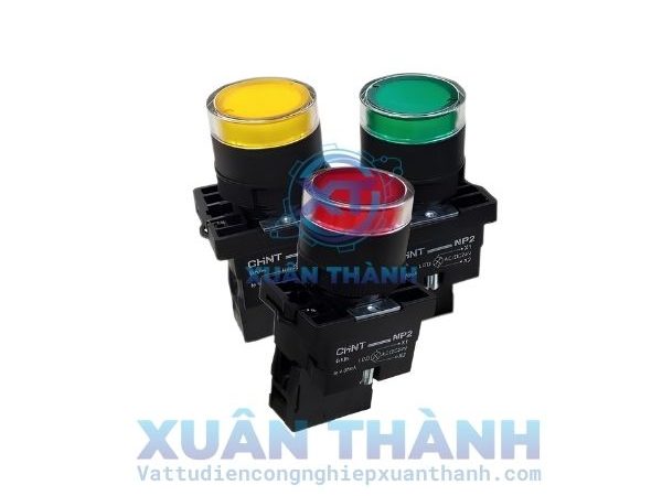 Nút nhấn có đèn CHINT NP2-EW3464 230V LED(R) màu đỏ