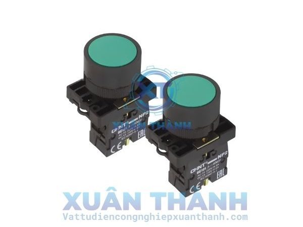 Nút nhấn nhả không đèn CHINT NP2-EA31 màu xanh
